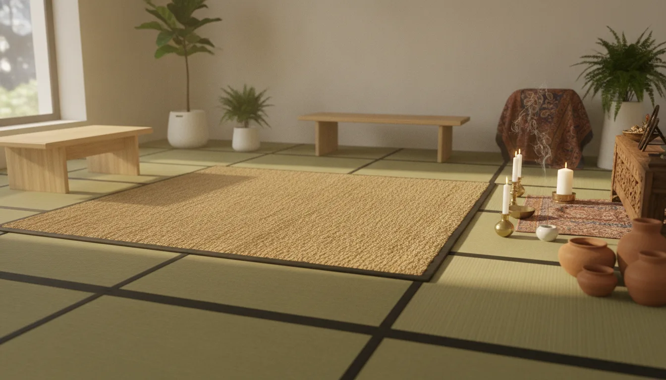 Discover the Spiritual Benefits of a Natural River Grass Pooja Mat